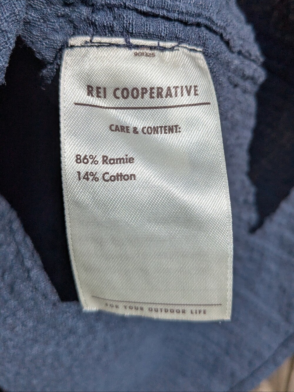 REI Medium Norseland Woven Popover V-neck Shirt Raime/Cotton Boxy Blue - Picture 7 of 10